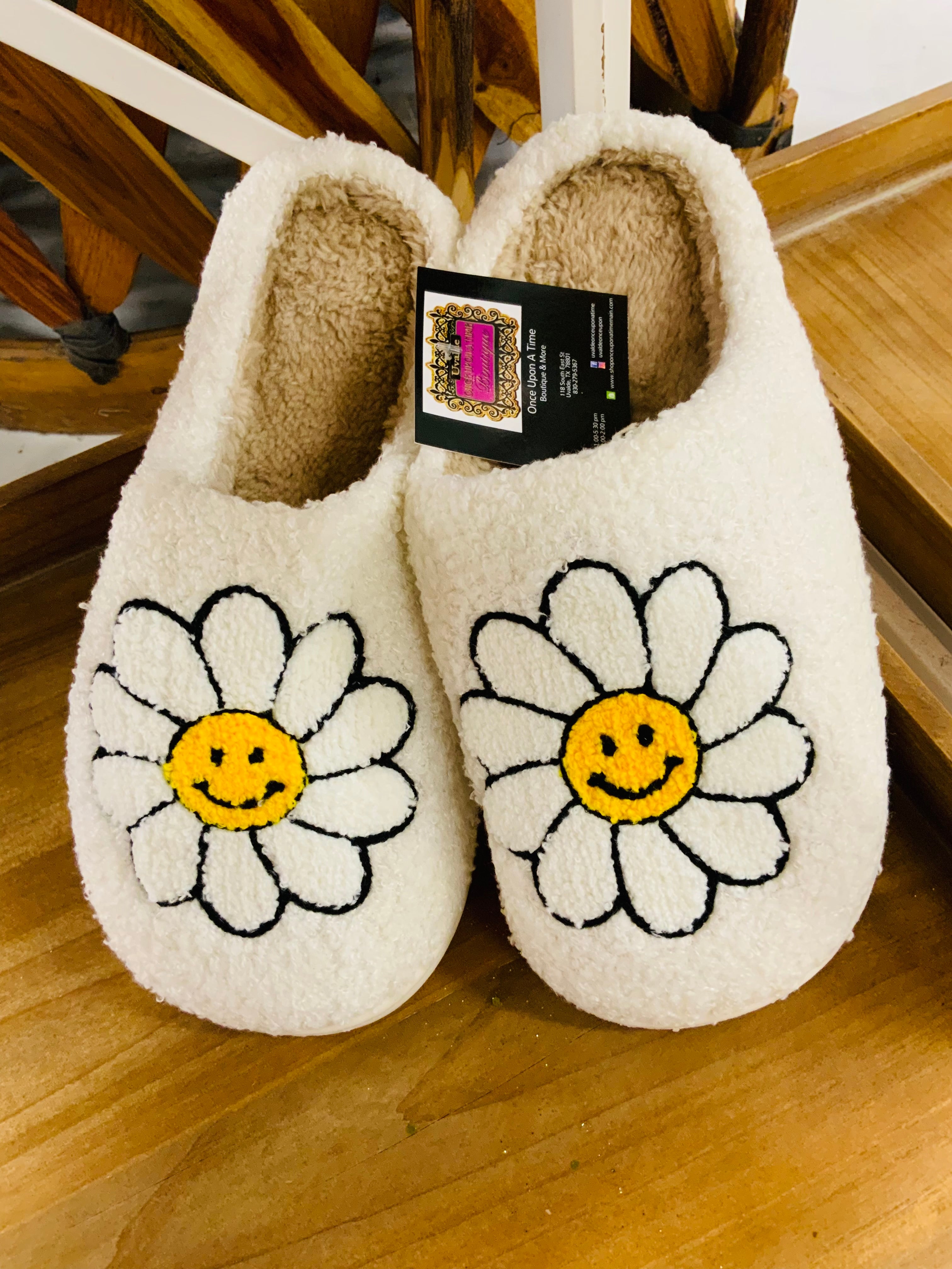 Smiley Sunflower Slippers