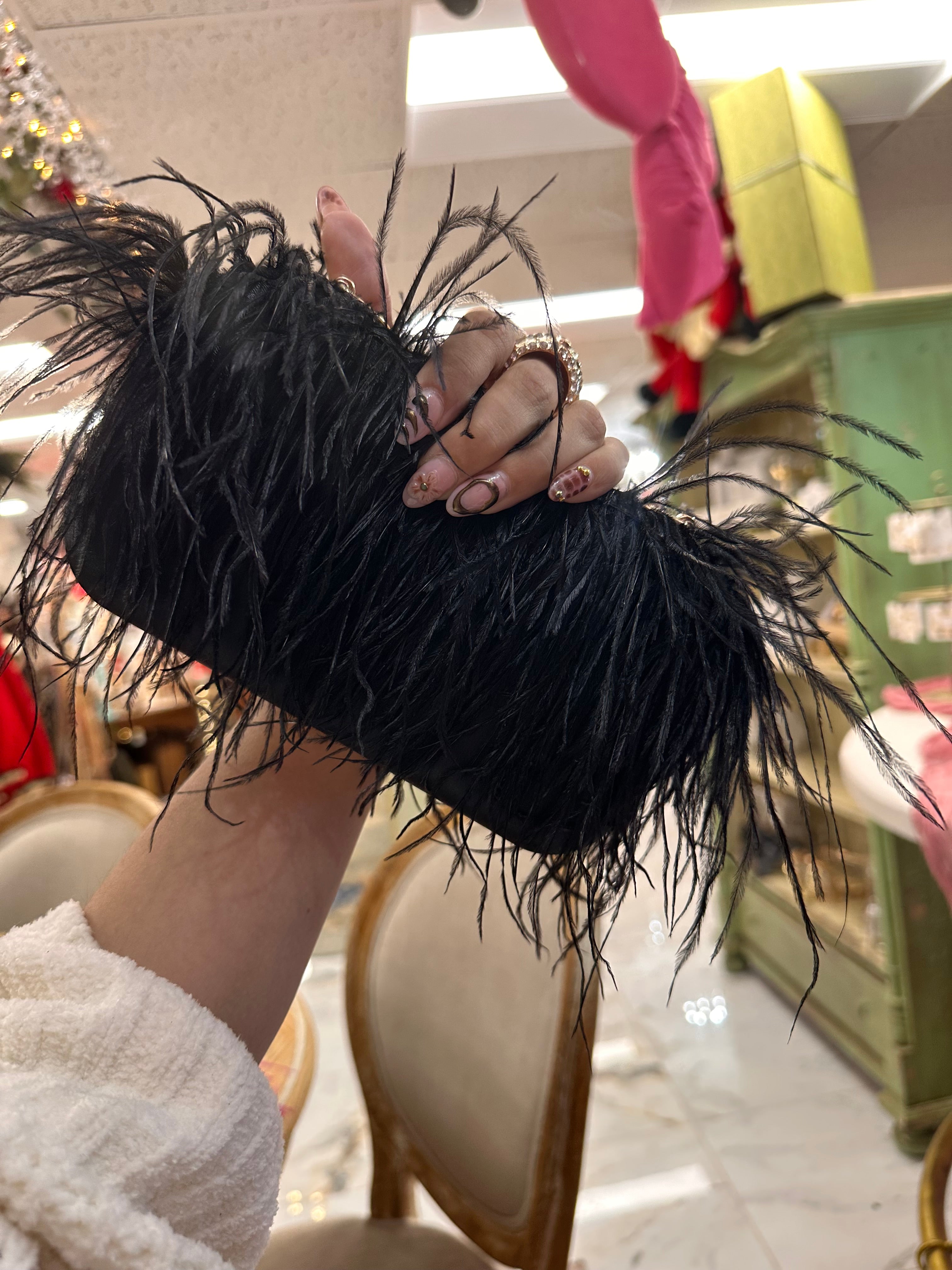 Feather Evening Clutch