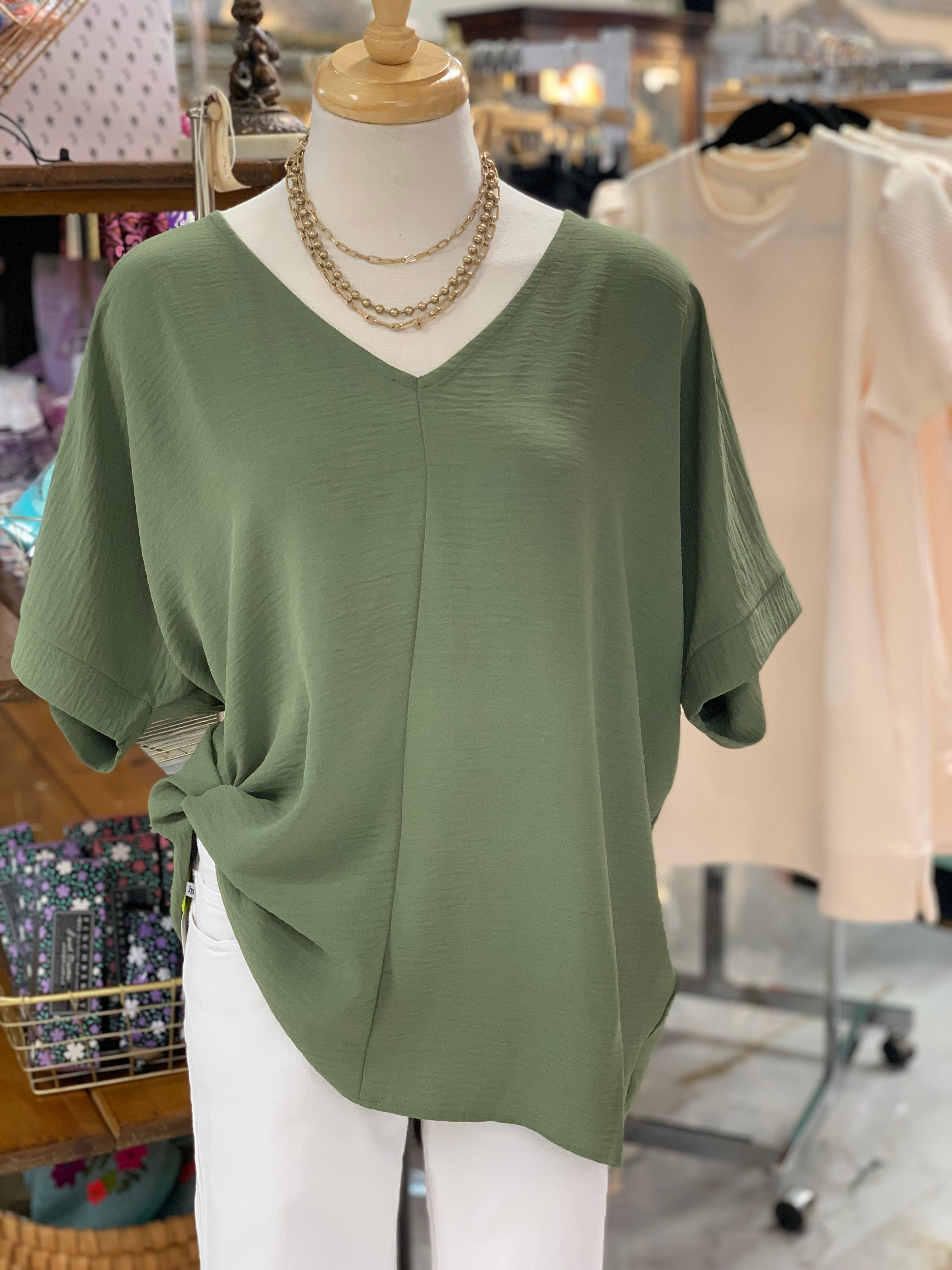 Orbit Light Olive  Top