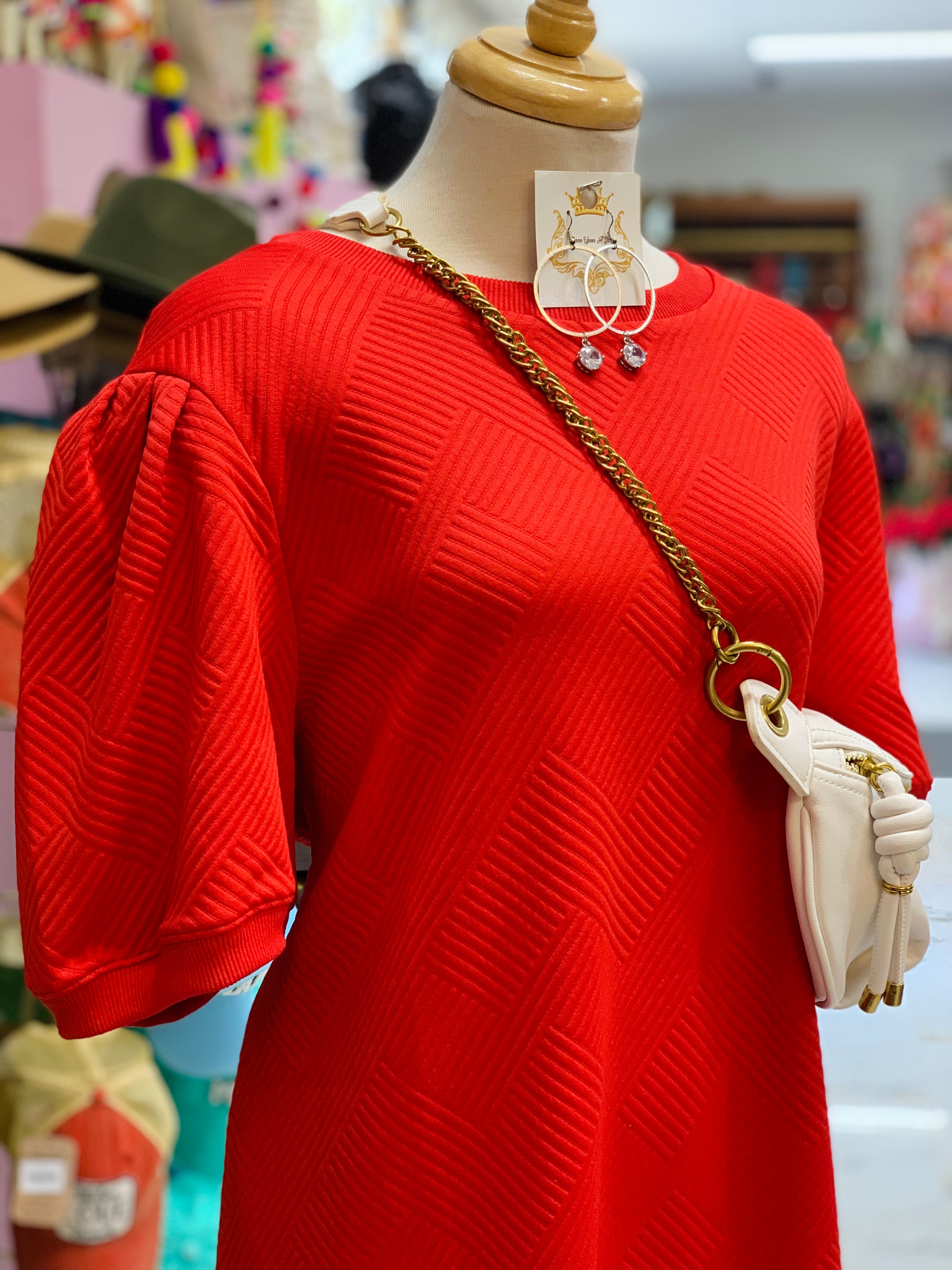 Curvy Women's Poet Red Dress