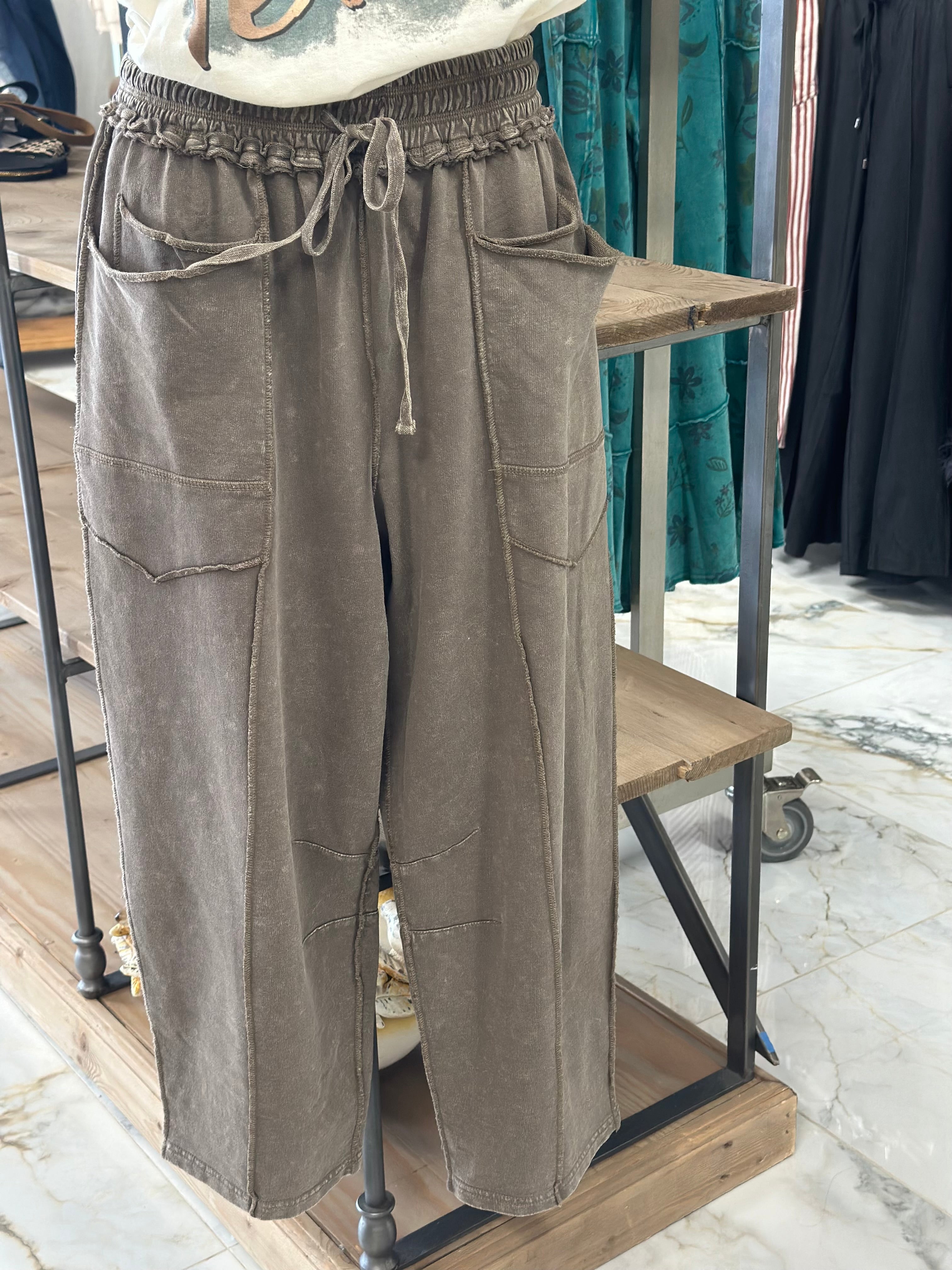 Terry Mocha Pants