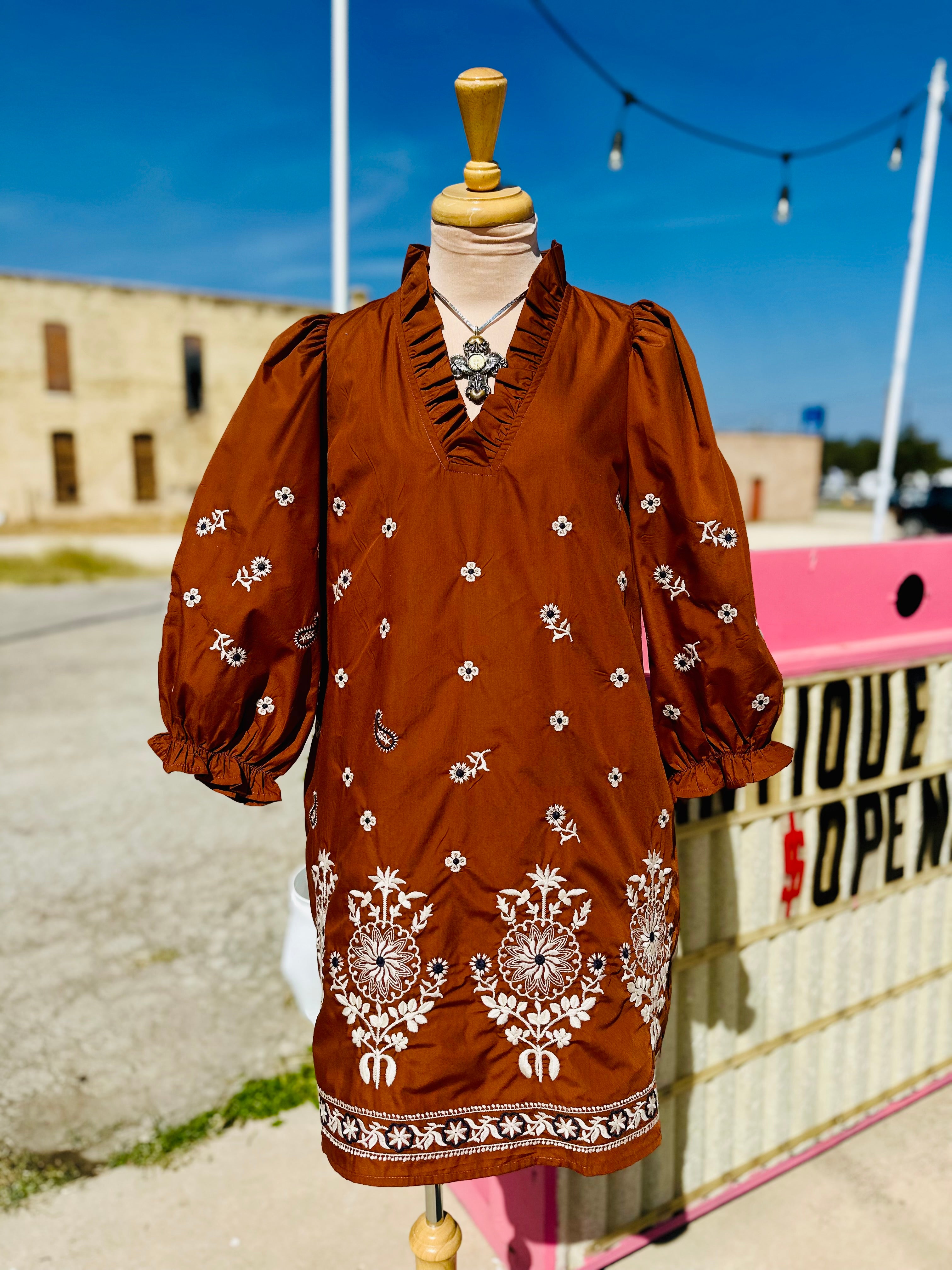 Hayley Camel Dress