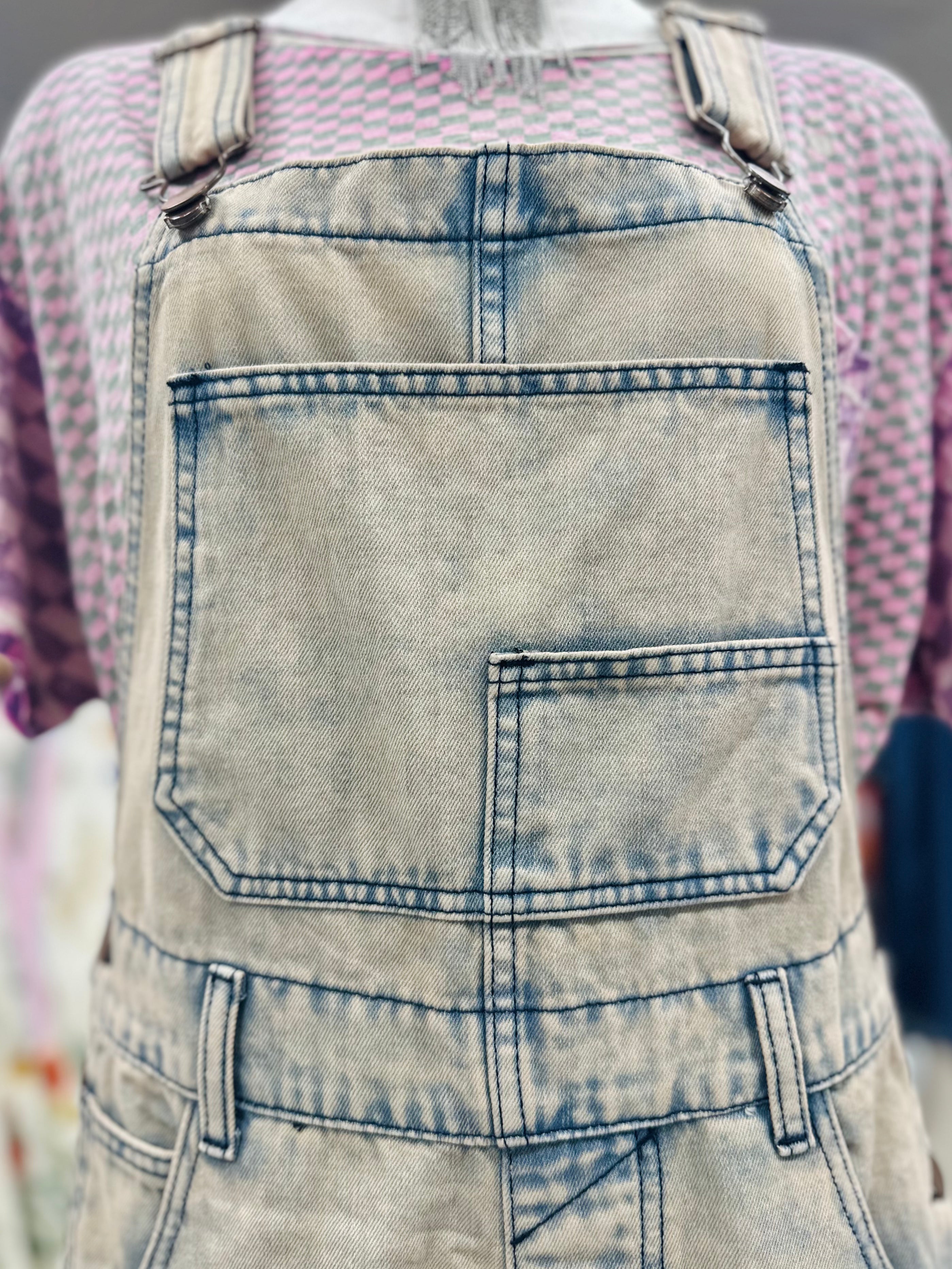 Dirty Denim Overalls