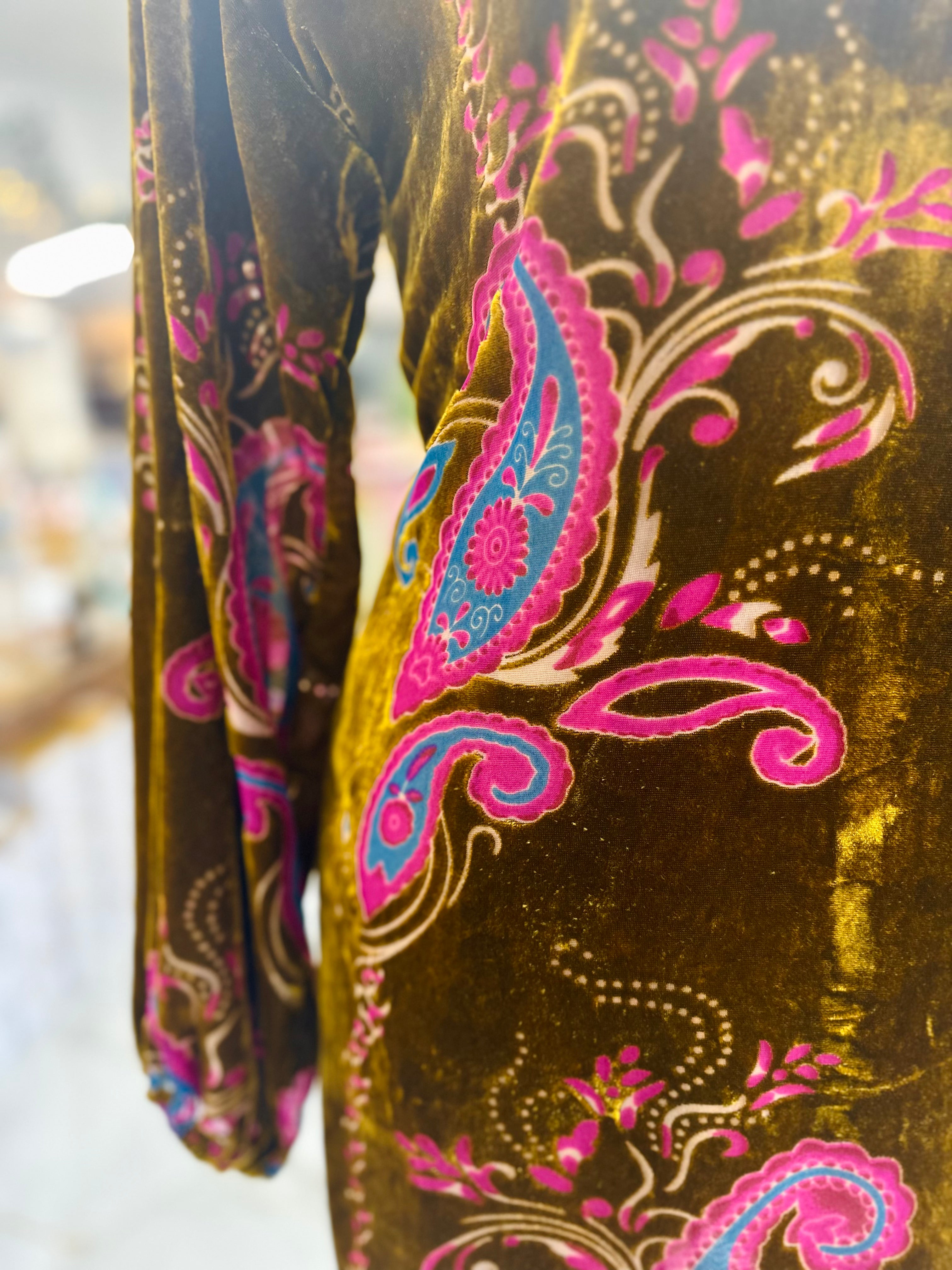 Golden Velvet Dress