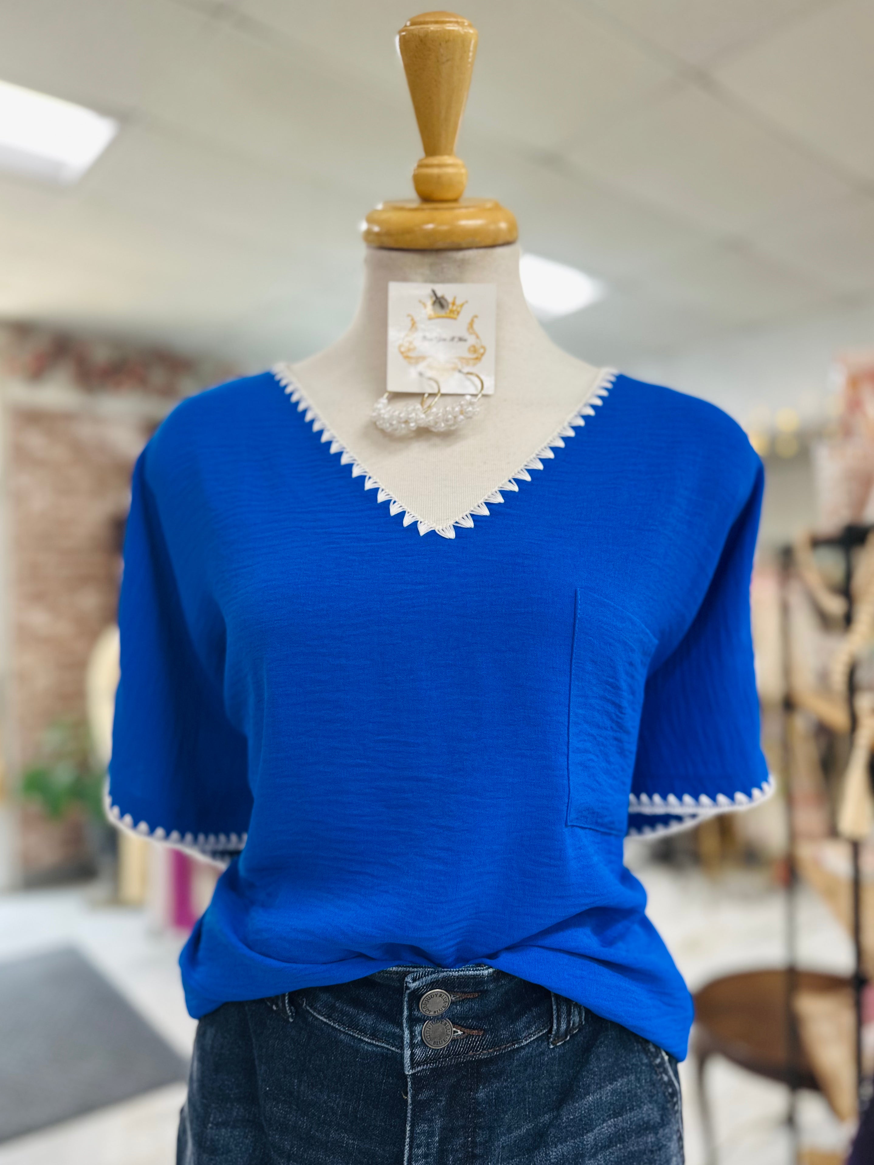 Shasah Blue Top