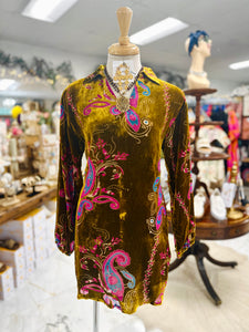 Golden Velvet Dress