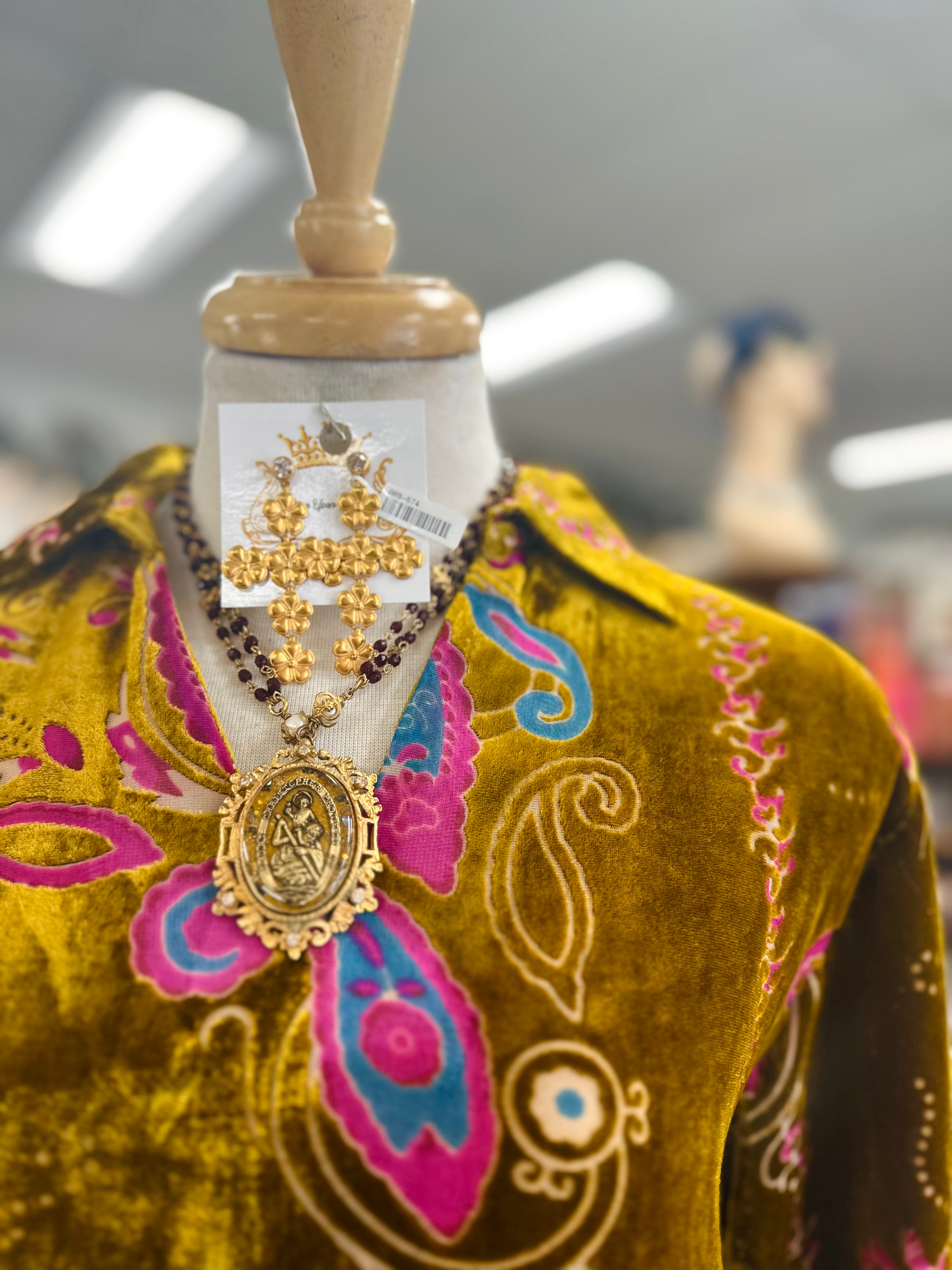 Golden Velvet Dress
