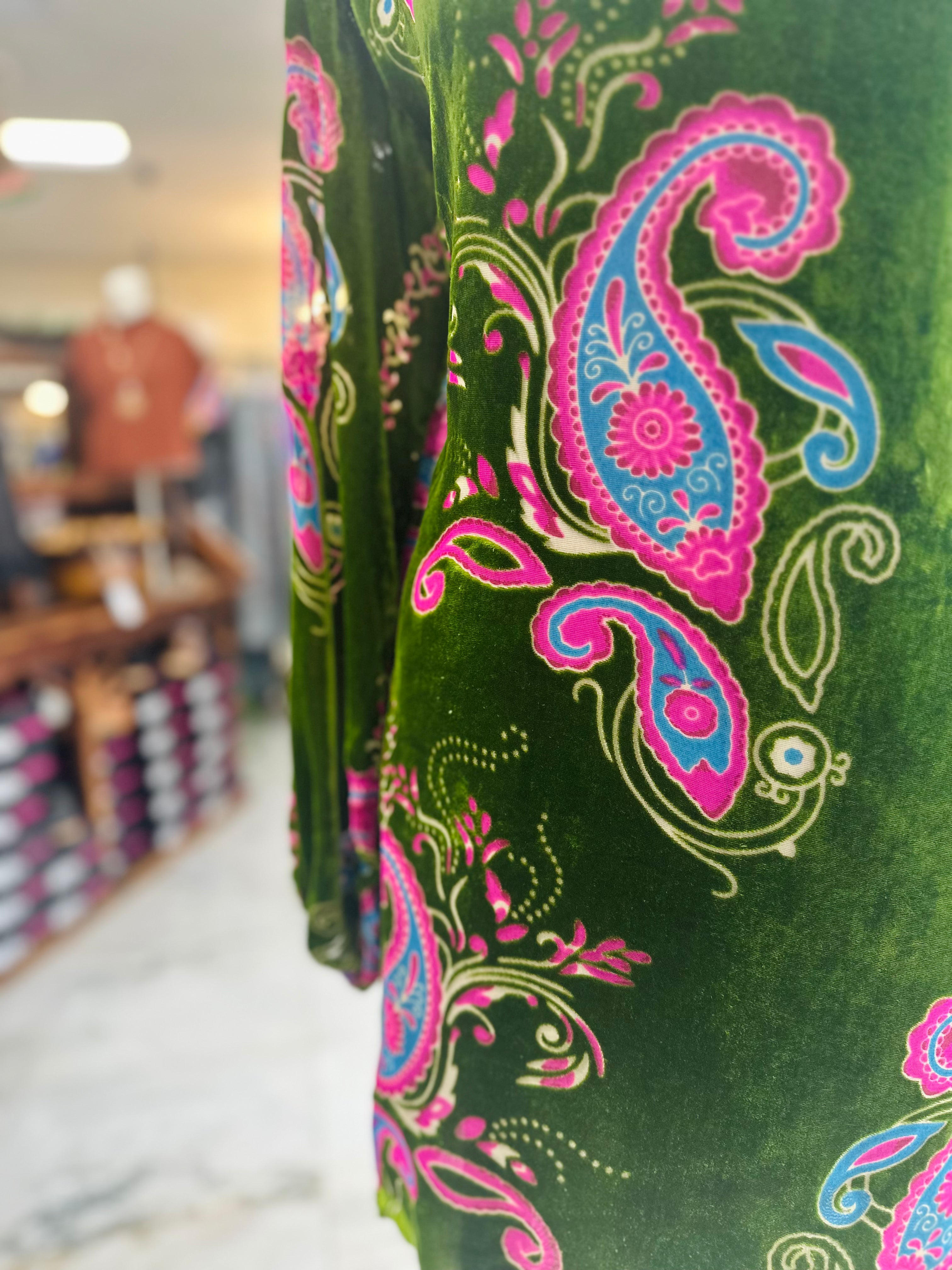 Green Velvet Dress