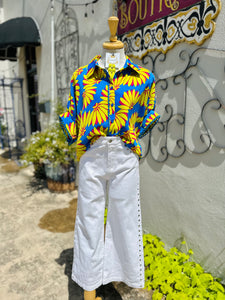 Kylie Banana Blue Print