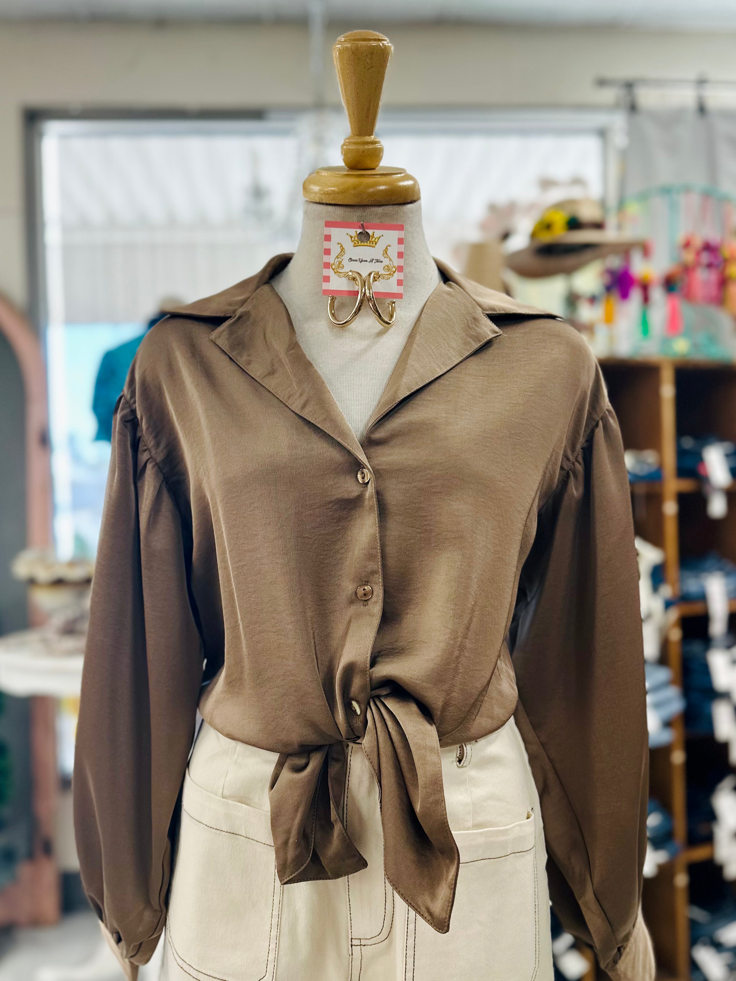 Odie Mocha Top