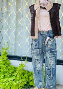 Kat Capri Distressed Jeans