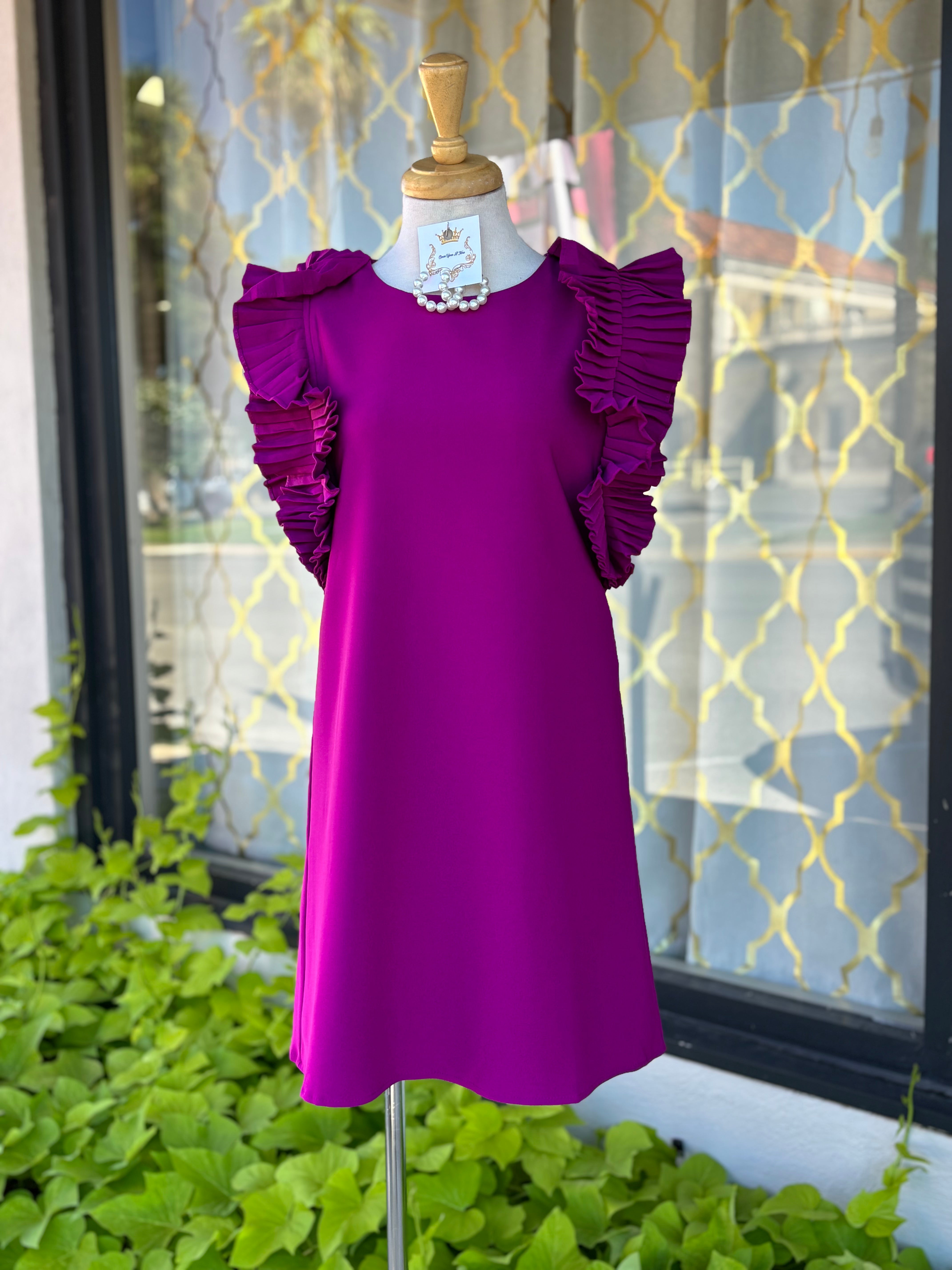 Blanche Magenta Statement Dress