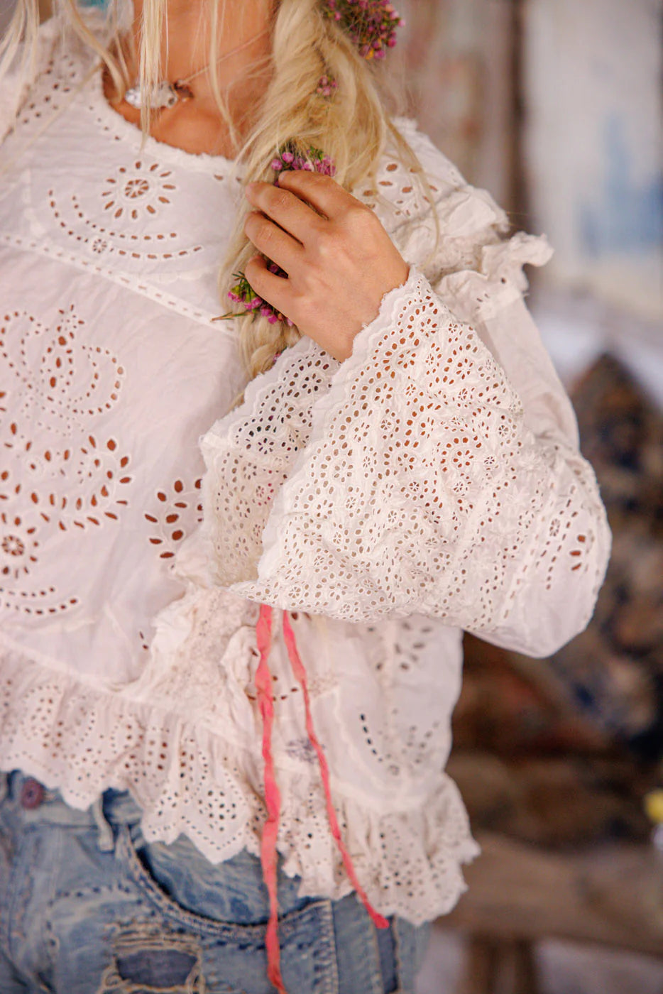 Hermione Eyelet Blouse