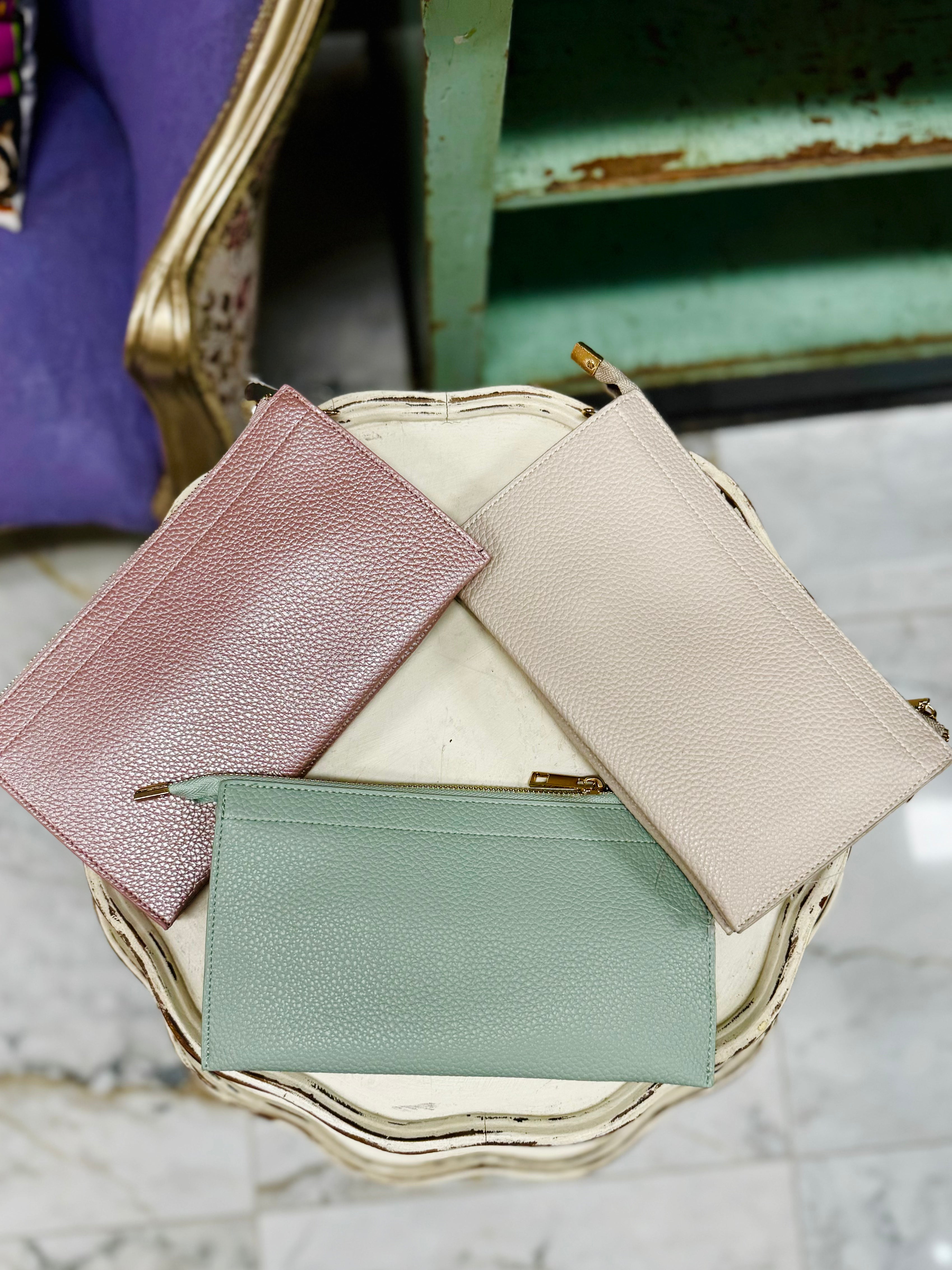 Zelda Leather Clutch