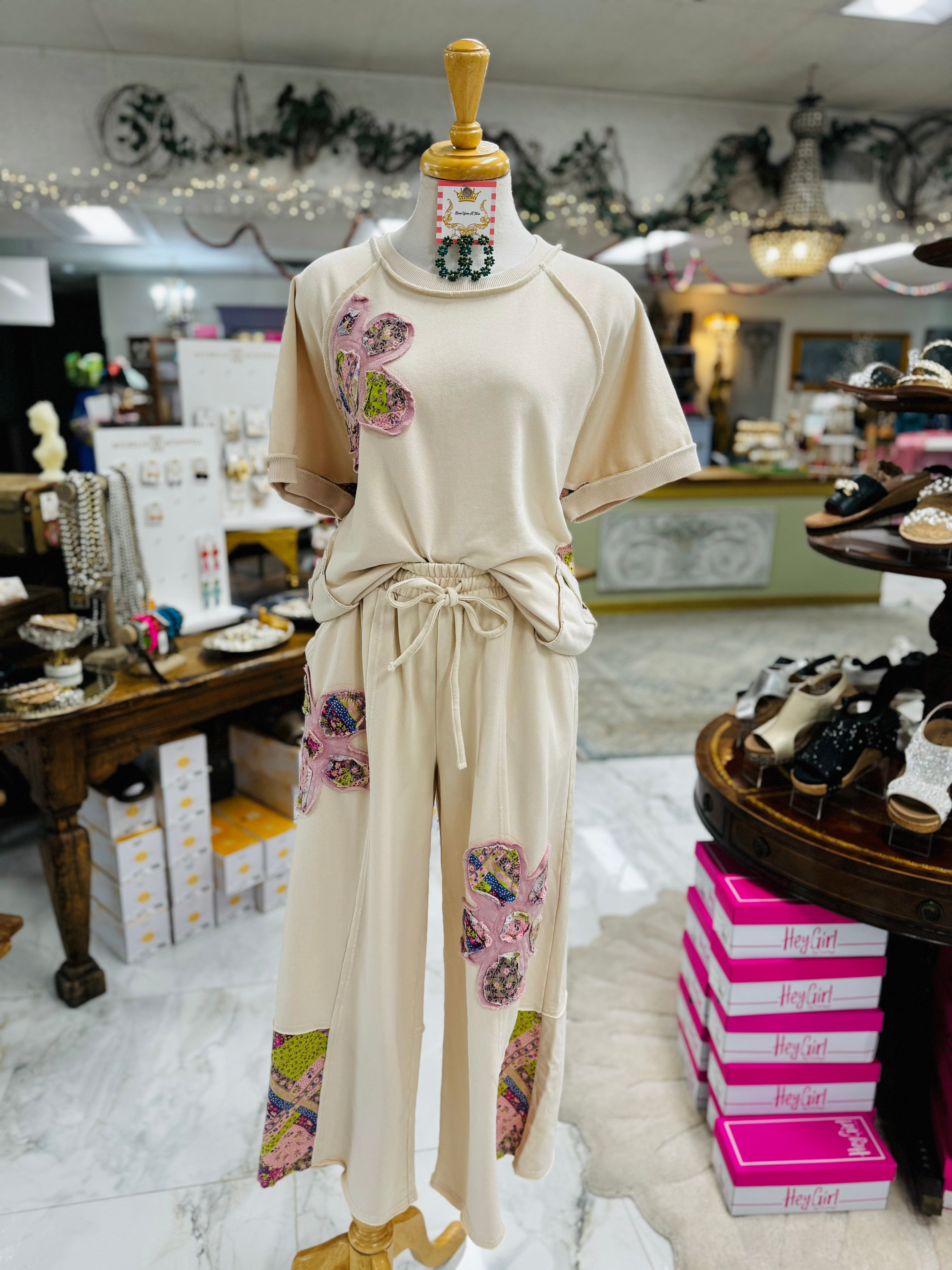 Flower Terry Pants