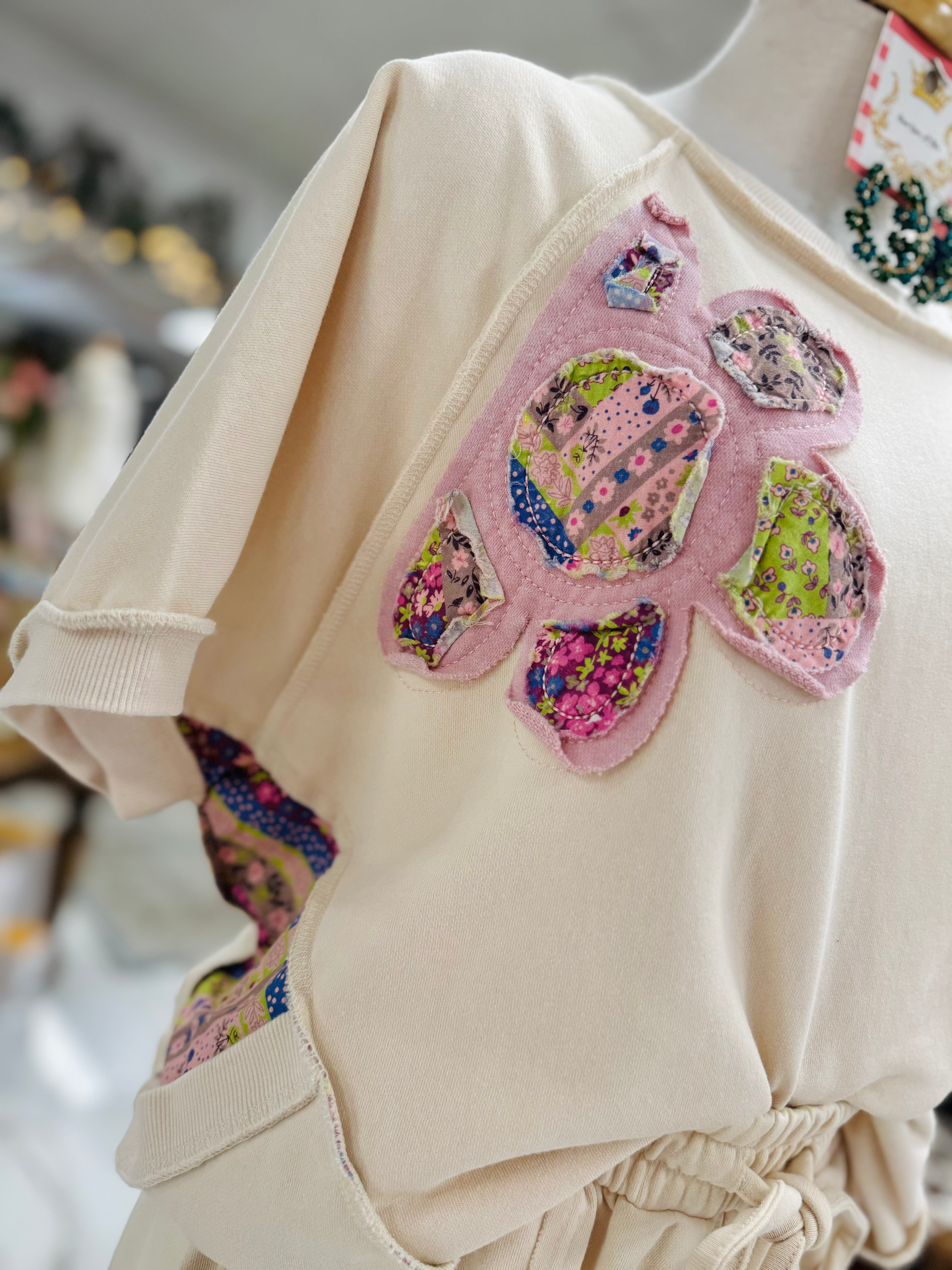 Mindy Flower Knit Top