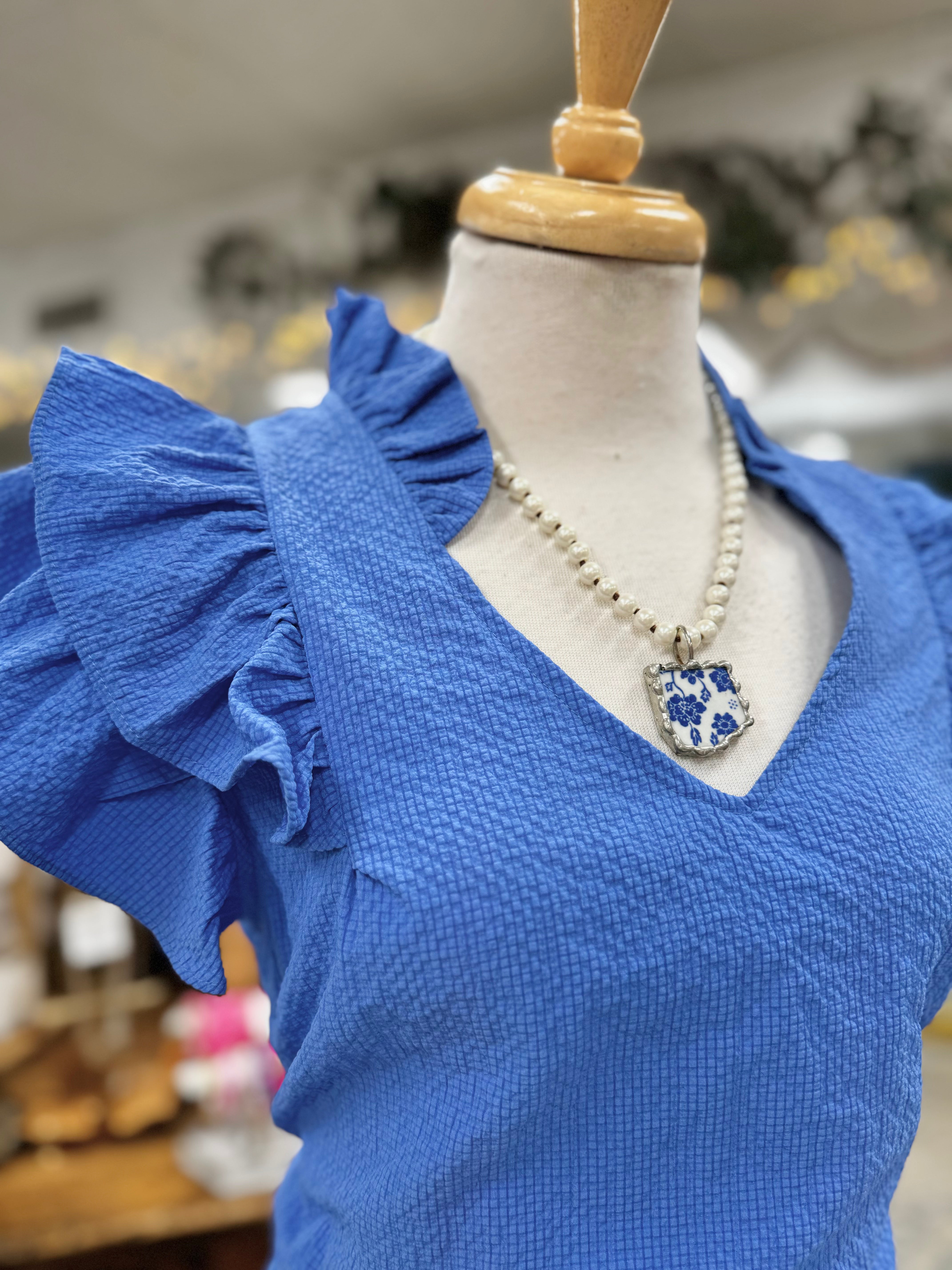 Lena Blue Top