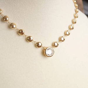 Clear Dot Chain Necklace