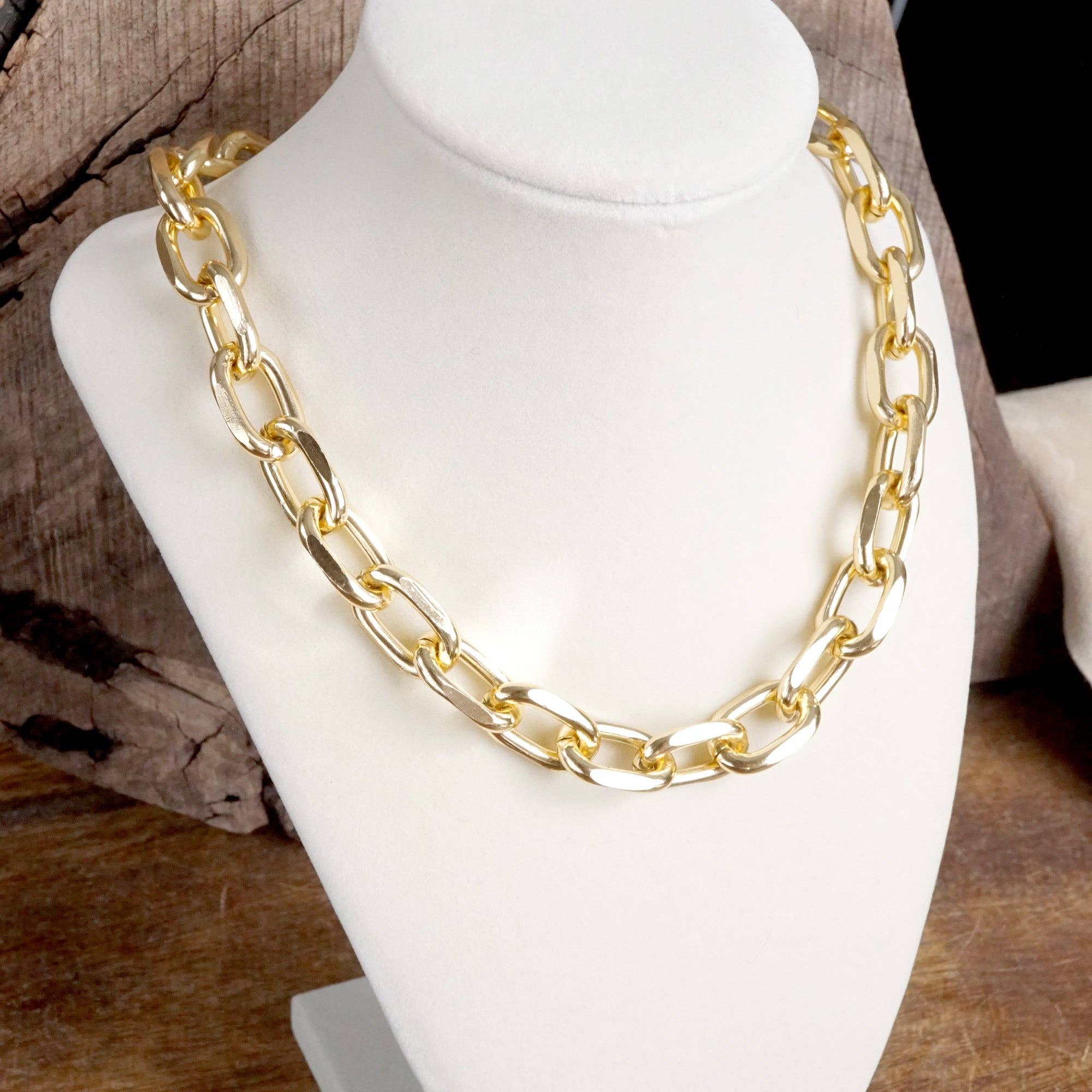 Gold-Tone Chunky Chain Necklace