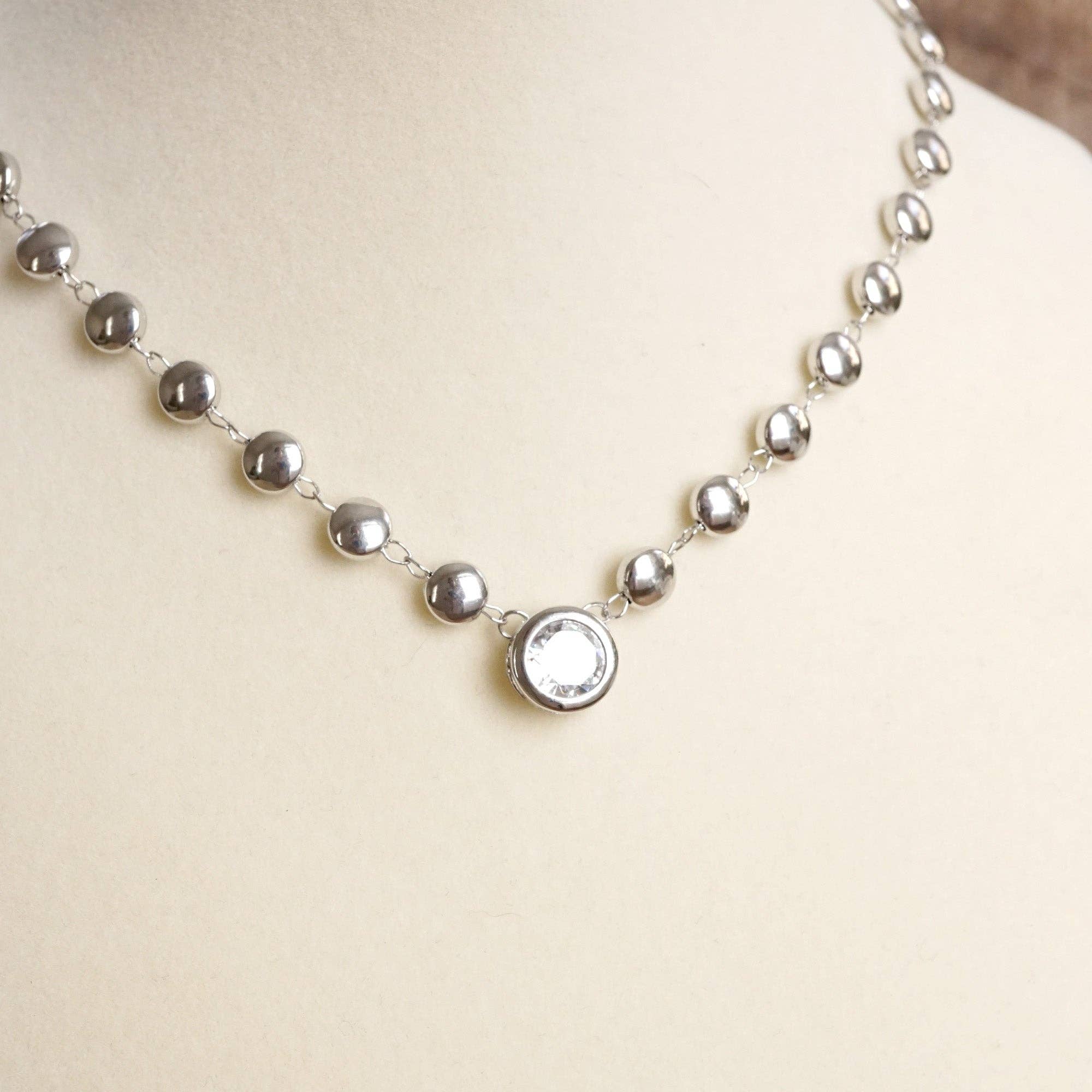 Clear Dot Chain Necklace