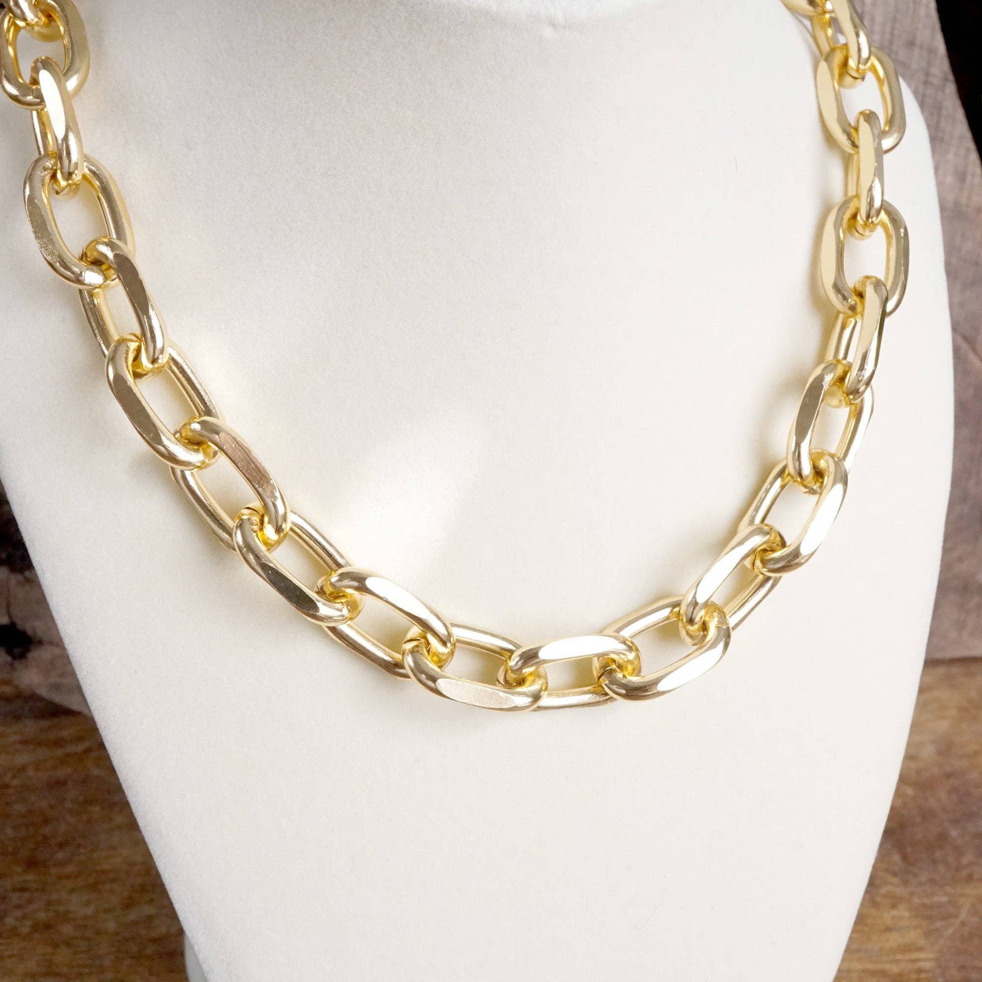 Gold-Tone Chunky Chain Necklace