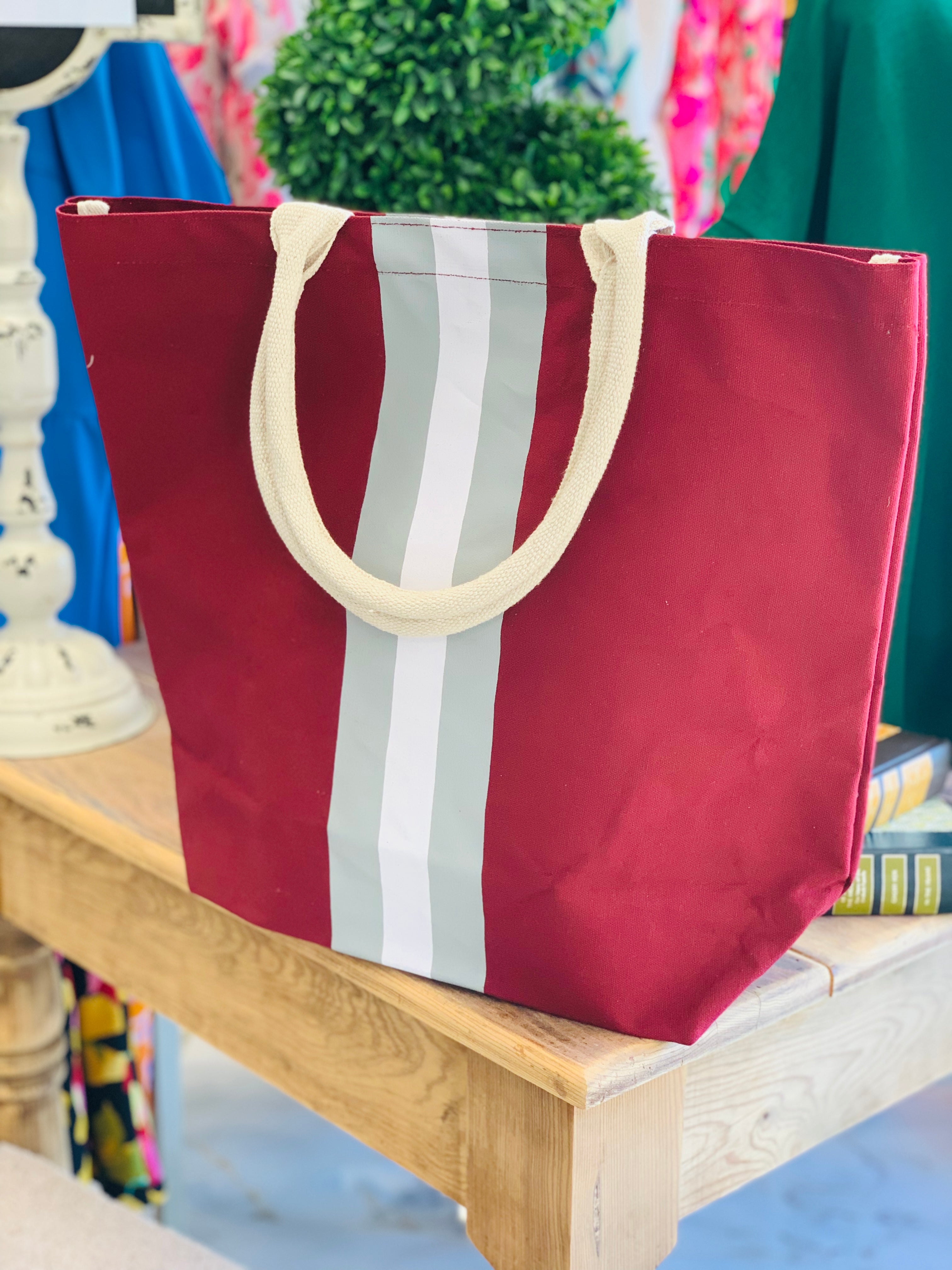 Campus Stripe Tote