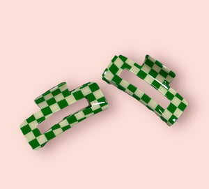 Retro Green Hair Clips