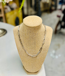 Mona Silver Link Necklace