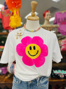 Pink Smiley T Shirt