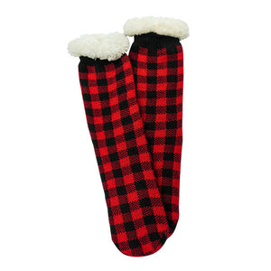 Plentiful Plaid Slipper Socks