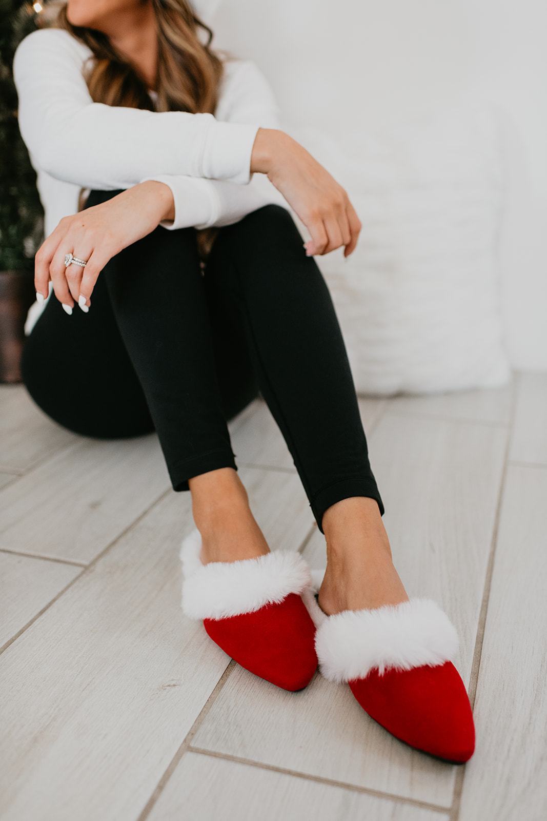 Santa Baby Red Slippers