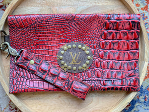 Red Snakeskin Handbag