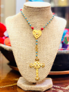 Drop Cross Necklace