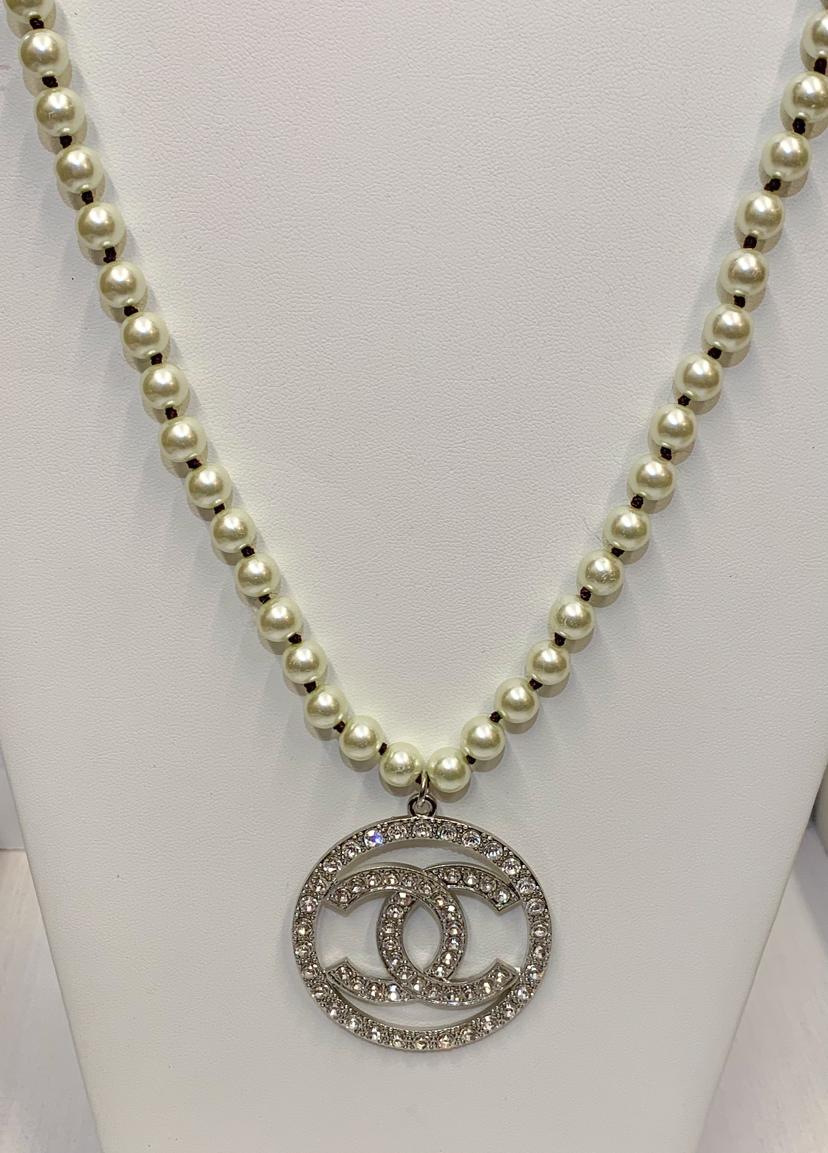 Silver CC Necklace