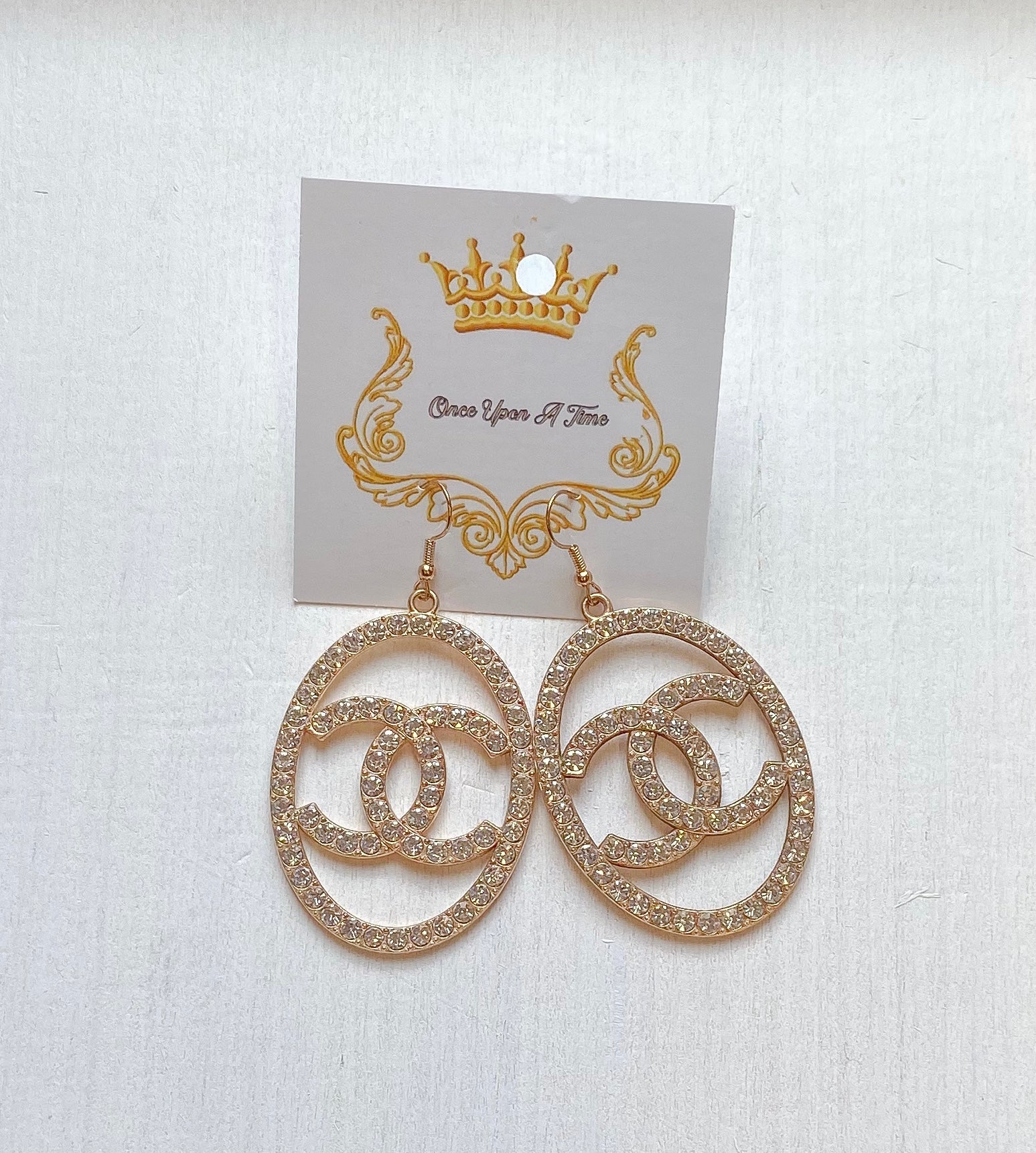 Oval CC Large  Earrings