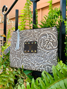 Silver Tooled Wristlet