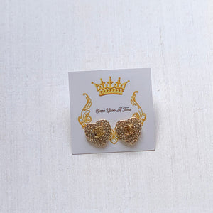 CC Diamond Heart Earrings