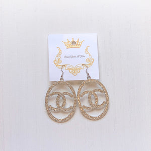 Oval CC Large  Earrings